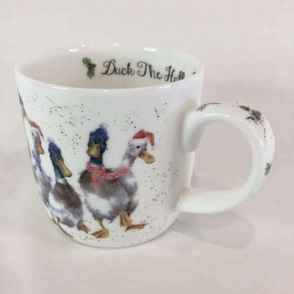 Royal Worcester Wrendale Designs Mug Duck The Halls Christmas Ducks Hannah - Picture 3 of 7
